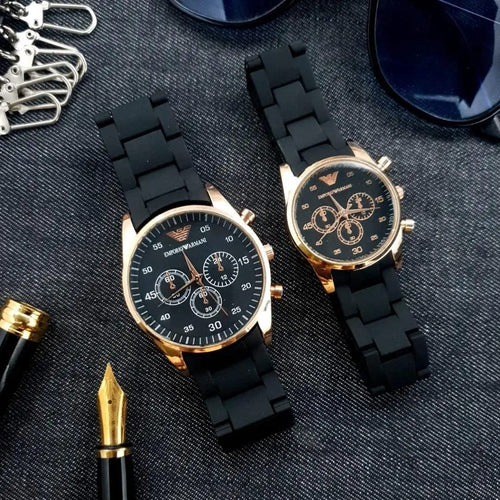 Unisex Chronograph Armani Couple Watch